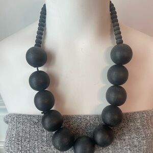 Minimalist Black Beaded Necklace